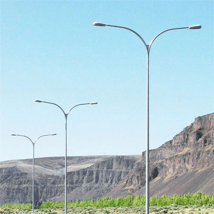 10M Expressway Single Arm Conical Seamless Galvanized Steel Light Pole